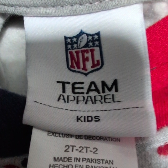 Team Apparel Houston Football Kids Hoodie - Red, Gray, and Blue - Picture 2 of 3